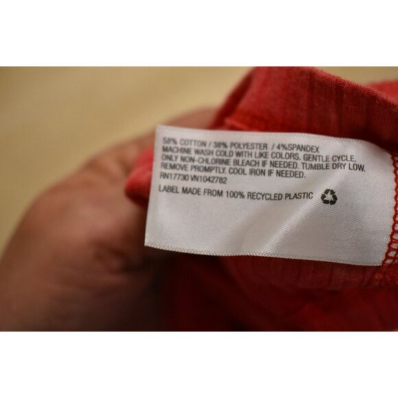 Women's Wild Fable Red Custom Bleach Dye Soft Form Fitting T-shirt Dress Size XX - Picture 5 of 5